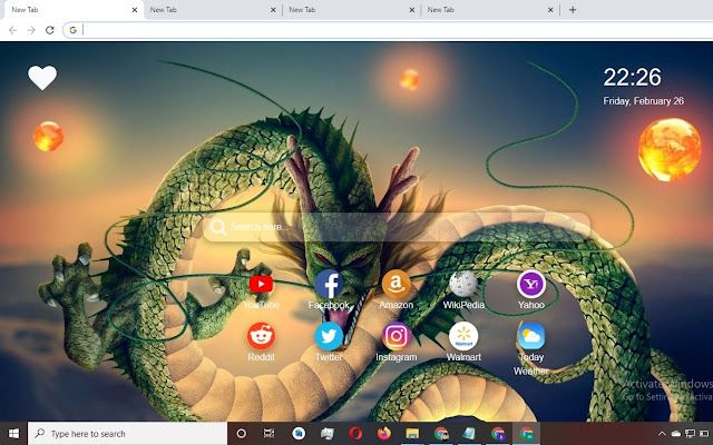 Dragon Ball Wallpaper New Tab Theme [Install]  from Chrome web store to be run with OffiDocs Chromium online